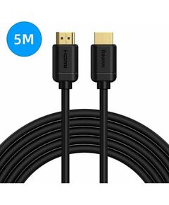 BASEUS  2X HDMI 2.0 4K 30HZ CABLE, 3D, HDR, 18GBPS, 5M BLACK (CAKGQ-D01) (BASCAKGQ-D01)