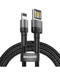 BASEUS  CAFULE DOUBLE-SIDED USB LIGHTNING CABLE 1.5A 2M GRAY+BLACK (CALKLF-HG1) (BASCALKLF-HG1)