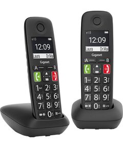 GIGASET E290 DUO ΑΣΎΡΜΑΤΟ ΤΗΛΈΦΩΝΟ SET ΓΙΑ ΗΛΙΚΙΩΜΈΝΟΥΣ ΜΕ AΝΟΙΧΤΉ AΚΡΌΑΣΗ (GGSE290DUO-BK)