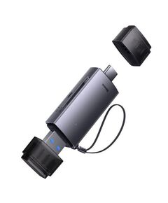 BASEUS LITE SERIES CARD READER USB 3.0 TYPE-C ΓΙΑ SD GREY (WKQX060113) (BASWKQX060113)