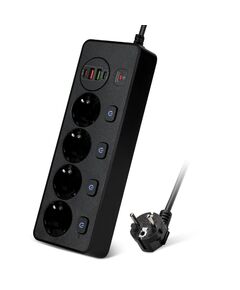 TU-XIN ΠΟΛΎΠΡΙΖΟ SURGE ARREST BLACK (TX-6EU-USB-B) (TUXTX-6EU-USB-B)