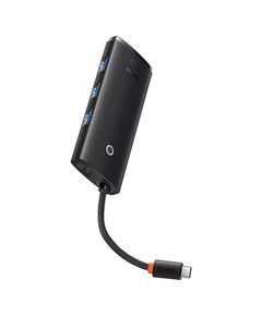 BASEUS DOCKING STATION LITE SERIES ΜΕ 5 ΘΎΡΕΣ USB-C ΣΕ HDMI+USB3.0X3+PD ΜΑΎΡΟ (WKQX080201) (BASWKQX080201)