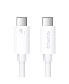 BASEUS FAST CHARGING CABLE SUPERIOR 2 USB-C TO USB-C 240W. 1.8M WHITE (P10365200211-05) (BASP10365200211-05)