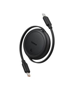 BASEUS FREE2PULL MINI USB-C TO USB-C USB CABLE 60W. 1. BLACK (P10364500111-01) (BASP10364500111-01)