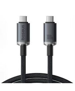 BASEUS FAST CHARGING CABLE CRYSTAL SHINE USB-C TO USB-C 100W 1.5M 20GB BLACK (P10318204111-00) (BASP10318204111-00)