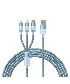 BASEUS ΚΑΛΏΔΙΟ USB 3ΣΕ1 STARSPEED SERIES. USB-C + MICROUSB + LIGHTNING 1.2M ΓΑΛΆΖΙΟ (CAXS000017) (BASCAXS000017)
