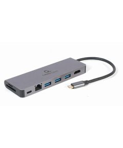 GEMBIRD USB-C DOCKING STATION ΜΕ HDMI 4K PD ETHERNET ΓΚΡΙ (A-CM-COMBO5-05) (GEMA-CM-COMBO5-05)