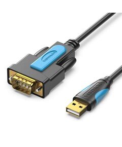 VENTION USB 2.0 A MALE TO DB-9 RS232 SERIAL ADAPTER CABLE 1M BLACK (VAS-C02-B100) (VENVAS-C02-B100)