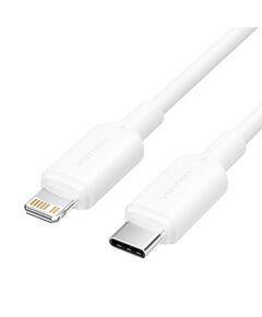 VENTION TYPE-C MALE TO LIGHTNING MALE 3A CABLE 1M WHITE PVC TYPE (LAKWF) (VENLAKWF)