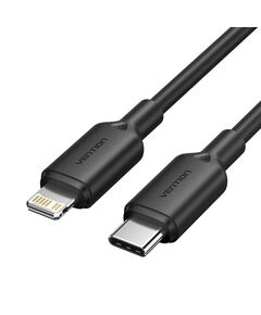 VENTION TYPE-C MALE TO LIGHTNING MALE 3A CABLE 1M BLACK PVC TYPE (LAKBF) (VENLAKBF)
