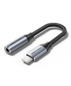 VENTION COTTON BRAIDED LIGHTNING MALE TO 3.5MM EARPHONE JACK ADAPTER ALUMINUM ALLOY TYPE (BMBHA) (VENBMBHA)