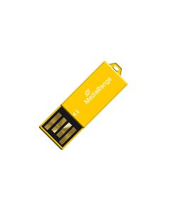 MEDIARANGE USB 2.0 NANO FLASH DRIVE PAPER-CLIP STICK 16GB (YELLOW) (MR976)