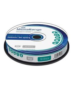 MEDIARANGE DVD+R DUAL LAYER 240' 8.5GB 8X CAKE BOX X 10 (MR466)