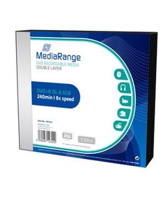MEDIARANGE DVD+R DUAL LAYER 240' 8.5GB 8X SLIMCASE PACK X 5 (MR465)