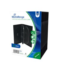 MEDIARANGE DVD CASE FOR 6 DISCS 22MM BLACK PACK 5 (MRBOX35-6)