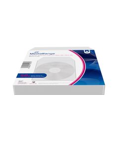 MEDIARANGE PLASTIC SLEEVES FOR 1 DISC WITH FLAP TRANSPARENT PACK 50 (MRBOX64)