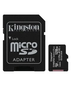 KINGSTON MEMORY CARD MICROSD CANVAS SELECT PLUS SDCS2/128GB, CLASS 10, SD ADAPTER
