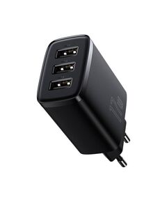 BASEUS ΦΟΡΤΙΣΤΉΣ ΧΩΡΊΣ ΚΑΛΏΔΙΟ ΜΕ 3 ΘΎΡΕΣ USB-A 17W ΜΑΎΡΟΣ (CCXJ020101) (BASCCXJ020101)