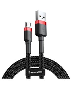 BASEUS CAFULE BRAIDED USB 2.0 TO MICRO USB CABLE BLACK/RED 2M (CAMKLF-C91) (BASCAMKLF-C91)