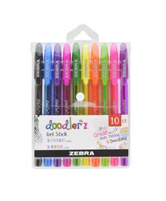 ZEBRA ΣΤΥΛΌ GEL ΜΕ ΠΟΛΎΧΡΩΜΟ ΜΕΛΆΝΙ NEON & FASHION 10ΤΜΧ (ZB-02618) (ZEB02618)