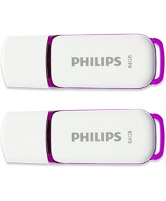 PHILIPS SNOW 2-PACK 64GB USB 2.0 STICK ΜΩΒ (FM64FD70D/00) (PHIFM64FD70D-00)