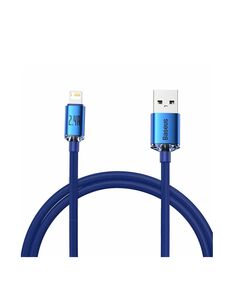 BASEUS CRYSTAL SHINE BRAIDED USB TO LIGHTNING CABLE ΜΠΛΕ 1.2M (CAJY000003) (BASCAJY000003)