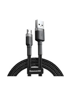 BASEUS CAFULE BRAIDED USB 2.0 TO MICRO USB CABLE ΓΚΡΙ 0.5M (CAMKLF-AG1) (BASCAMKLFAG1)