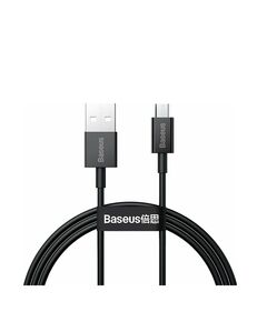 BASEUS SUPERIOR SERIES REGULAR USB 2.0 TO MICRO USB CABLE ΜΑΎΡΟ 1M (CAMYS-01) (BASCAMYS01)