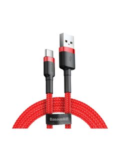 BASEUS CAFULE BRAIDED USB 2.0 CABLE USB-C MALE - USB-A MALE ΚΌΚΚΙΝΟ 2M (CATKLF-C09RD) (BASCATKLFC09RD)