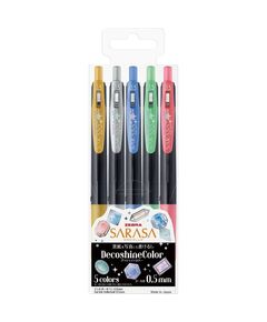 ZEBRA SARASA CLIP 0.5 DECO COLOR 5 COLOR PEN SET (ZB-37860) (ZEB37860)