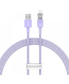 BASEUS FAST CHARGING CABLE  USB-A TO LIGHTNING EXPLORER SERIES 1M 2.4A PURPLE (CATS010005) (BASCATS010005)