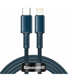 BASEUS HIGH DENSITY BRAIDED CABLE TYPE-C TO LIGHTNING PD  20W  2M BLUE (CATLGD-A03) (BASCATLGD-A03)