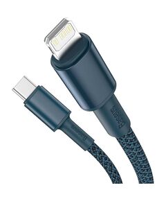 BASEUS HIGH DENSITY BRAIDED CABLE TYPE-C TO LIGHTNING, PD,  20W, 1M (BLUE) (CATLGD-03) (BASCATLGD-03)
