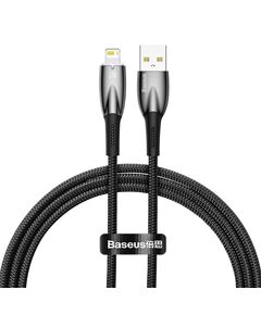 BASEUS USB CABLE FOR LIGHTNING  GLIMMER SERIES 2.4A 1M BLACK (CADH000201) (BASCADH000201)