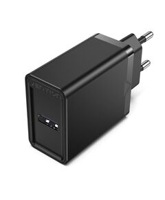 VENTION USB WALL CHARGER (22.5W) EU BLACK (FACB0-EU) (VENFACB0-EU)