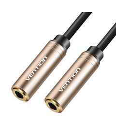 VENTION 3.5MM FEMALE TO FEMALE AUDIO EXTENSION CABLE 0.3M RED METAL TYPE (BFABY) (VENBFABY)