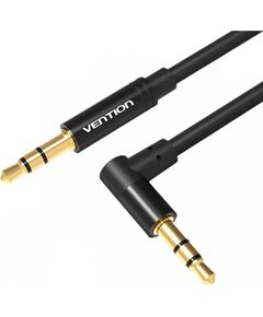 VENTION 3.5MM MALE TO 90° MALE AUDIO CABLE 1M BLACK METAL TYPE (BAKBF-T) (VENBAKBF-T)