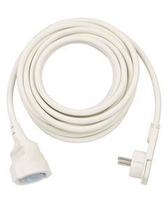 BRENNENSTUHL QUALITY PLASTIC EXTENSION CABLE WITH FLAT PLUG 5M H05VV-F3G1.5 WHITE (1168980250) (BNN1168980250)