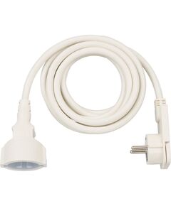 BRENNENSTUHL QUALITY PLASTIC EXTENSION CABLE WITH FLAT PLUG 3M H05VV-F3G1.5 WHITE (1168980230) (BNN1168980230)