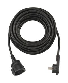 BRENNENSTUHL QUALITY PLASTIC EXTENSION CABLE WITH FLAT PLUG 10M H05VV-F3G1.5 BLACK (1168980010) (BNN1168980010)