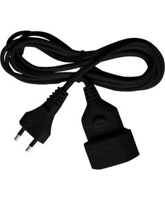 BRENNENSTUHL PLASTIC EXTENSION CABLE 5M BLACK H03VVH2-F 2X0,75 (1161800) (BNN1161800)