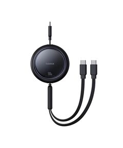 BASEUS ΚΑΛΏΔΙΟ USB-C 2W1 BRIGHT MIRROR, C+C / 100W / 1M CZARNY (P10318602111-00) (BASP10318602111-00)