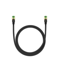 BASEUS ΚΑΛΏΔΙΟ ΔΙΚΤΎΟΥ ETHERNET RJ45 CAT.8 ΜΕ ΠΛΕΚΤΌ ΠΕΡΊΒΛΗΜΑ, 40GBPS, 1M ΜΑΎΡΟ (B0013320C111-01) (BASB0013320C111-01)