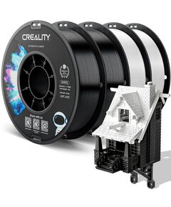 CREALITY CR-PETG VALUE PACK 4KG - 2X BLACK & 2X WHITE 3D PRINTER FILAMENT NO REEL