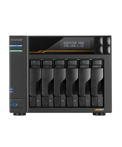 ASUSTOR NAS LOCKERSTOR 6 GEN3 AS6806T 6-BAY 3,5 /4X M.2 NVME SLOTS/AMD RYZEN QUAD-CORE/16GB DDR5/2X 10 GBE, 2X5GBE PORT
