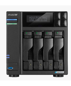 ASUSTOR NAS AS6704T LOCKERSTOR 4 GEN2, DT, 4 BAYS HOT SWAP, INTEL CELERON N5105 2.0GHZ QC (BURST 2.9GHZ), 4GB (MAX 16GB), 4X M.2 NVME SSD CACHING, 2XUSB3.2 GEN1, 2,5 GBEX2, HDMI 2.0A, WOL, WOW, IR, 3YW.
