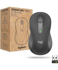 LOGITECH MOUSE SIGNATURE M650 L FOR BUSINESS BLACK (910-006348) (LOGM650BLBK)