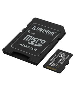 KINGSTON MEMORY CARD MICROSD CANVAS SELECT PLUS SDCS3/64GB, CLASS 10, SD ADAPTER