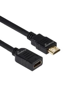 MEDIARANGE HDMI PREMIUM HIGH SPEED ETHERNET EXTENSION CABLE, 18 GBPS, VER. 2.0, 4K@60HZ, HDR, 3D, ARC, 2.0M, BLACK (MRCS256)