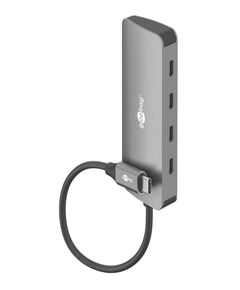 GOOBAY USB HUB 76565, 4X ΘΥΡΏΝ, USB 3.2, 10GBPS, USB-C ΣΎΝΔΕΣΗ, ΓΚΡΙ